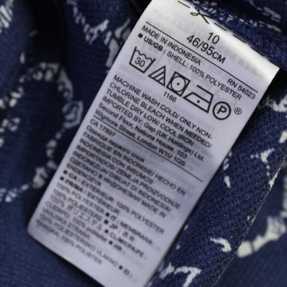 Banana Republic Navy Floral Short Sleeve Blouse - Picture 9 of 9